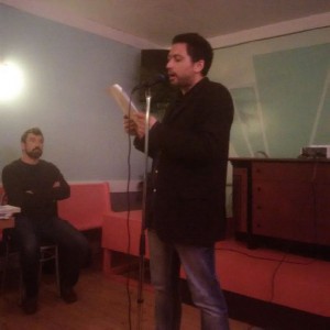 Marc di Saverio at the mic. Credit: Janet Neilson. 