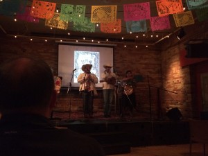 Performance by Mexican son huasteco trio Tlacuatzin. Photo by Miles Dempster