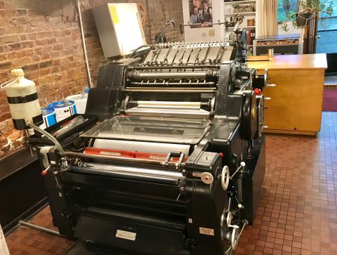 The Porcupine's Quill's Heidelberg KORD printing press.