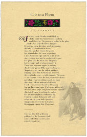 Ode to a Poem by P. C. Vandall - a broadside