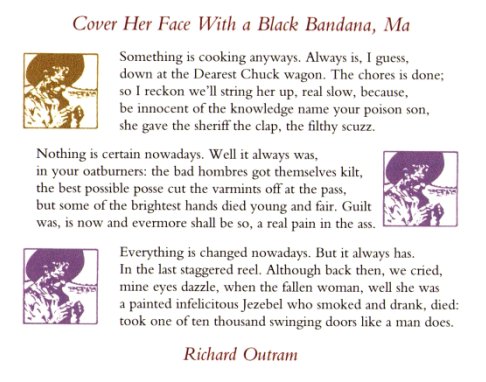 [Broadsheet: Cover Her Face With a Black Bandana, Ma
